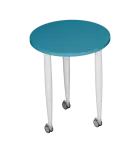 PLAYFORM 205 K modulární hravé stoly, mobilní, výška 750 mm, kovová podnož bílá, deska 25 mm, skandi